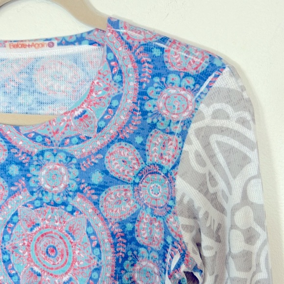Before & After Boho Casual Lightweight Women’s Size S Multicolored Waffle Top - Picture 4 of 13